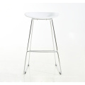 High footrest stool metal frame PP bar chair